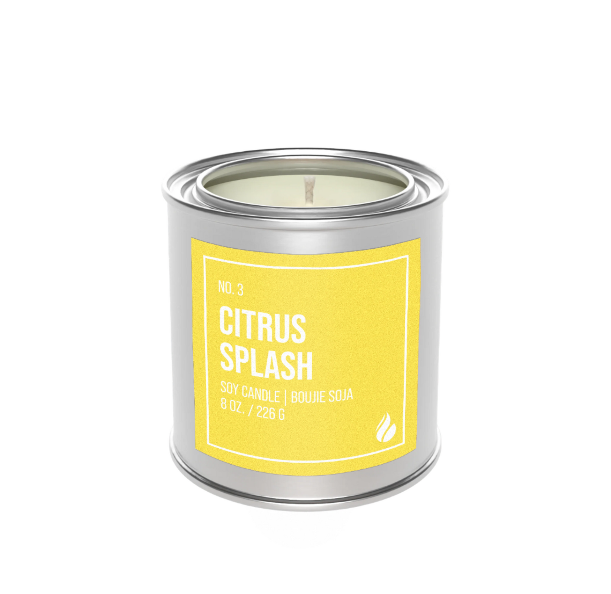 Picture of Citrus Splash Paint Can Candle against a white background.