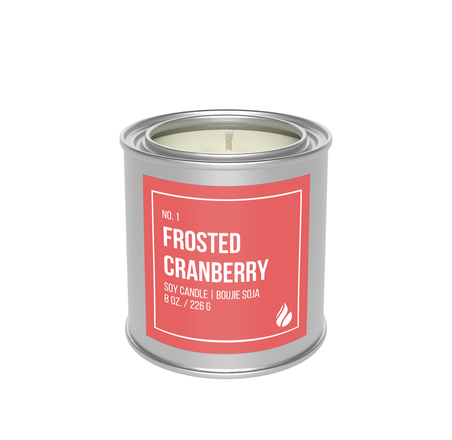 Picture of Frosted Cranberry Paint Can Candle against a white background.