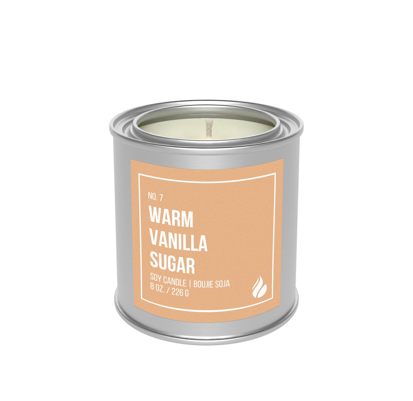 Picture of Warm Vanilla Sugar Paint Can Candle against a blank white background.
