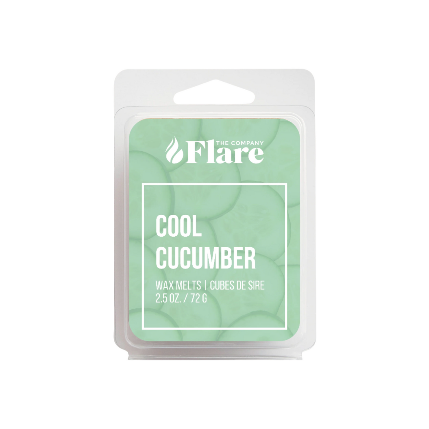 Picture of Cool Cucumber Wax Melt against a white background.