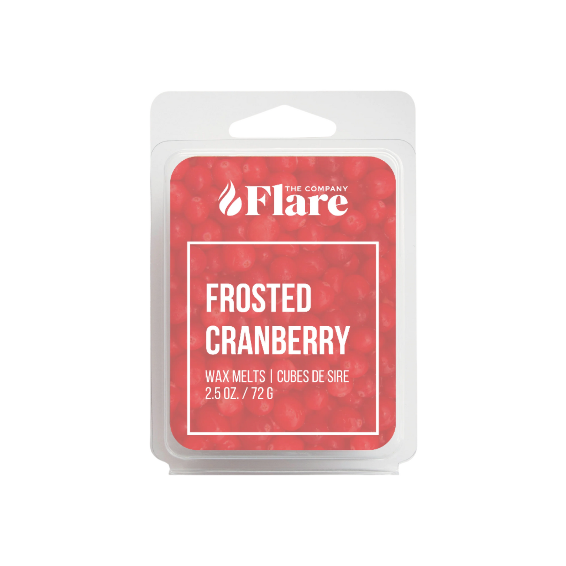 Picture of Frosted Cranberry Wax Melt against a white background.