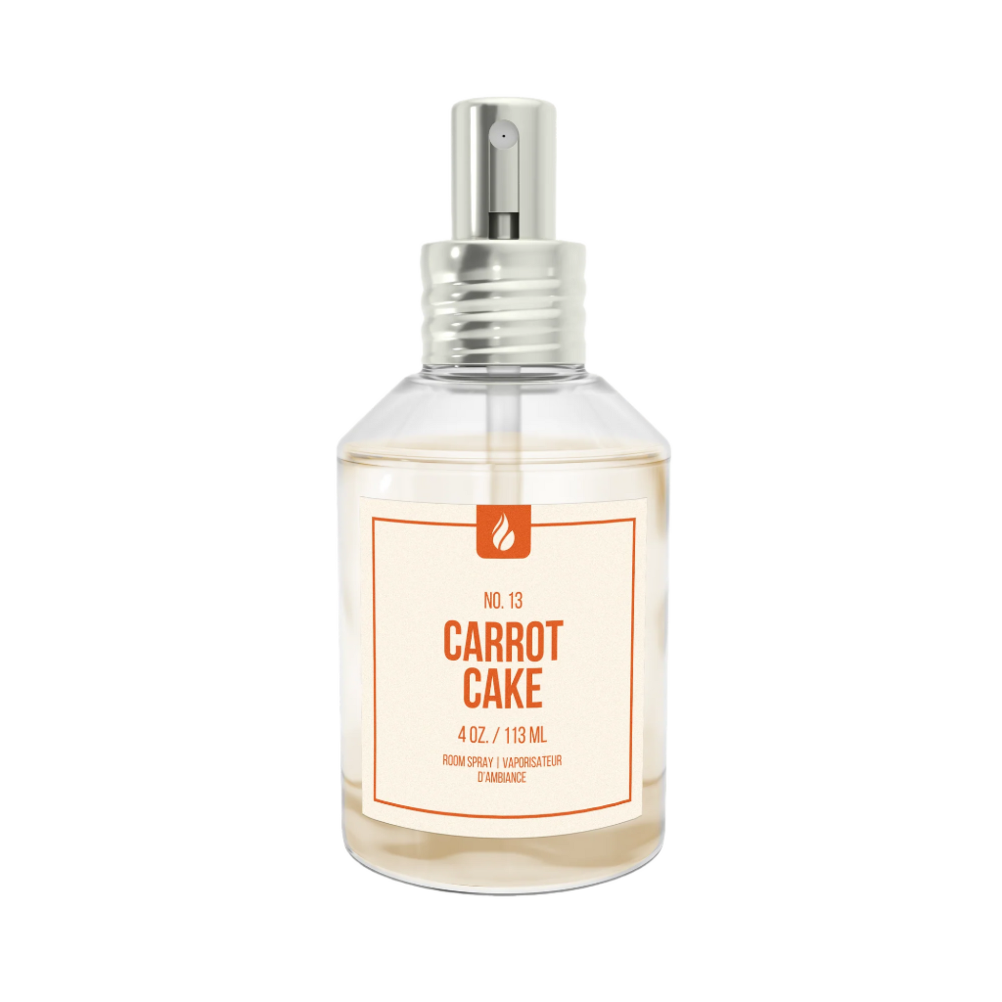 Picture of Carrot Cake room spray against a white background.