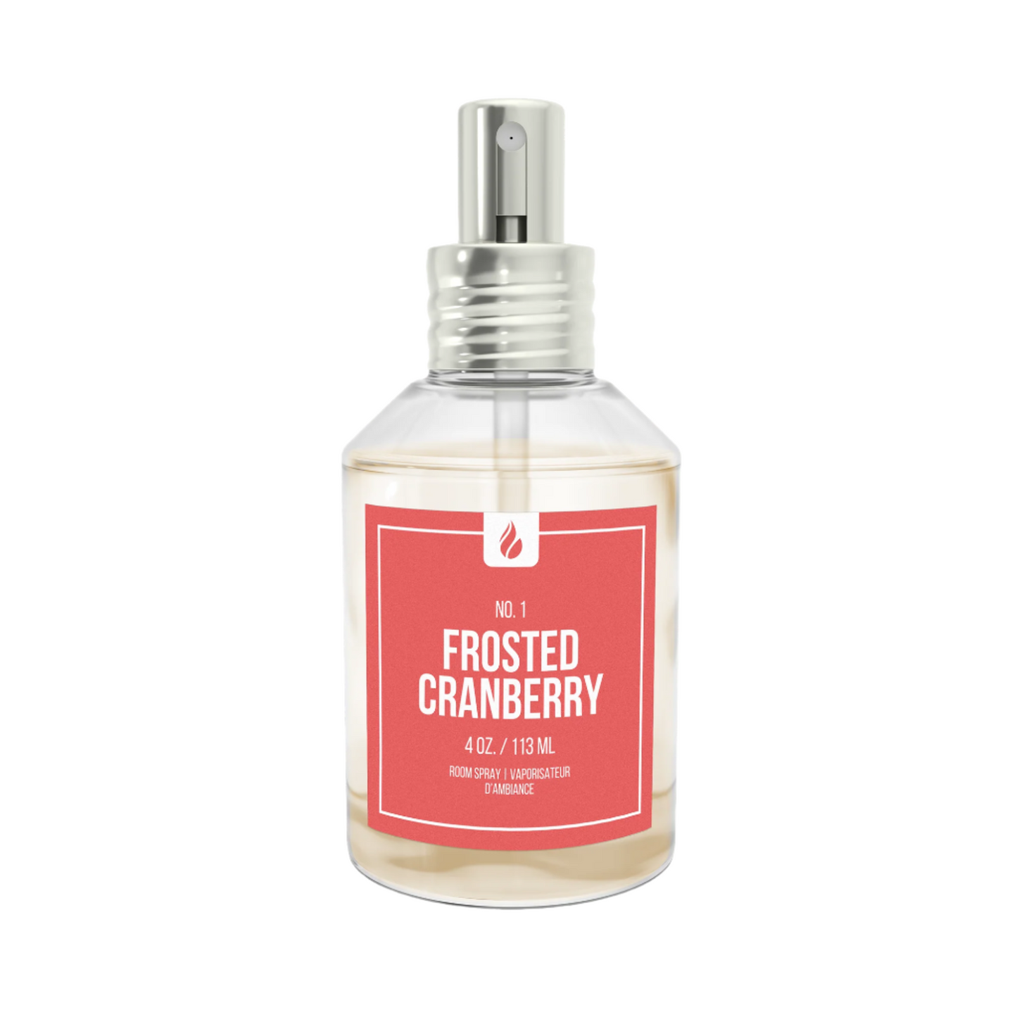 Picture of Frosted Cranberry Room Spray against White background.