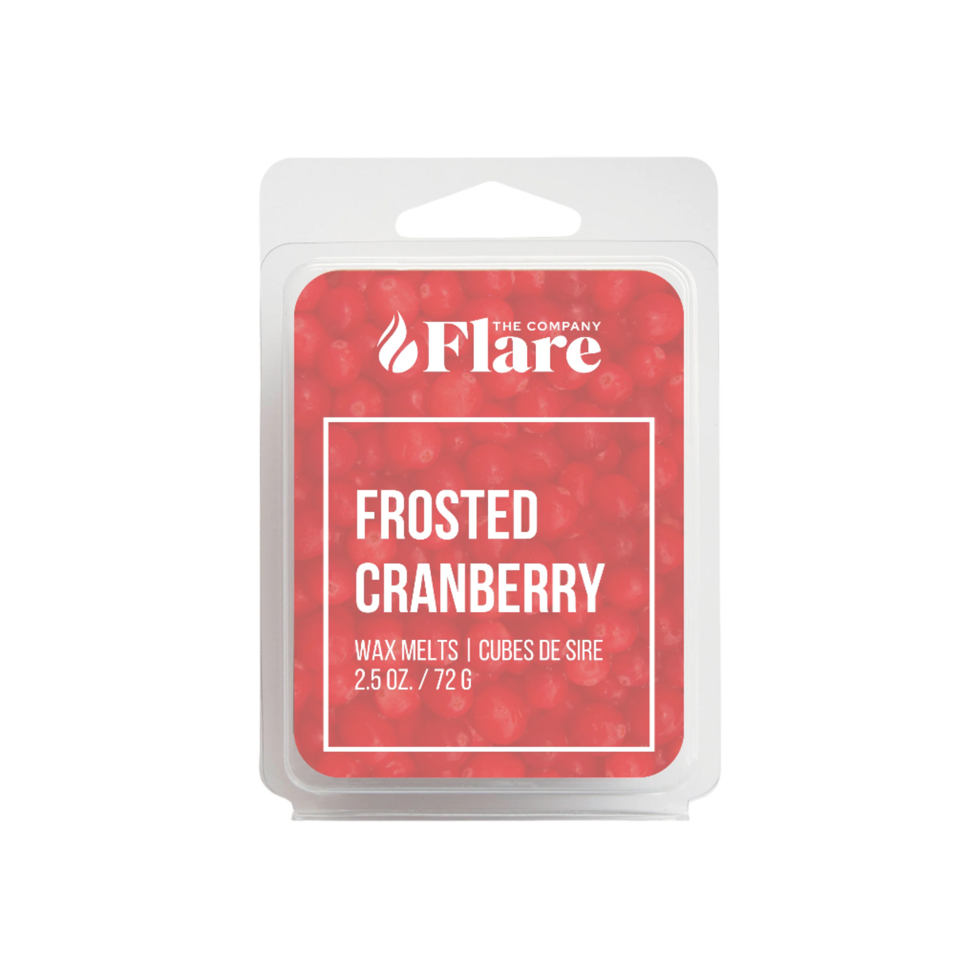 Picture of Frosted Cranberry Wax Melt against a white background. 